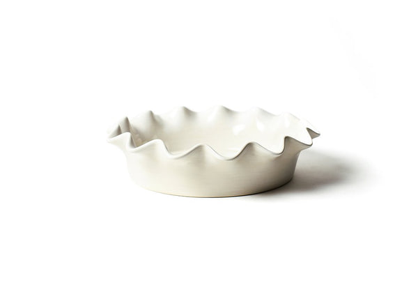 Signature Ruffle Pie Dish White