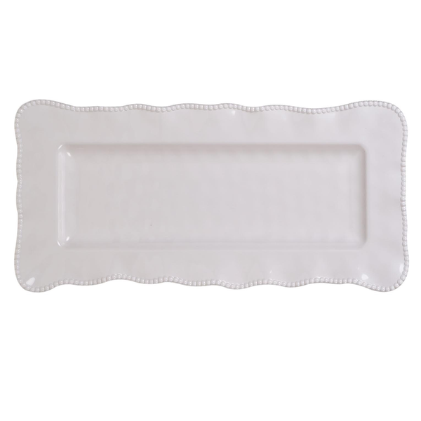 Perlette Cream Rectangular Platter
