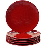 Red Salad Plate