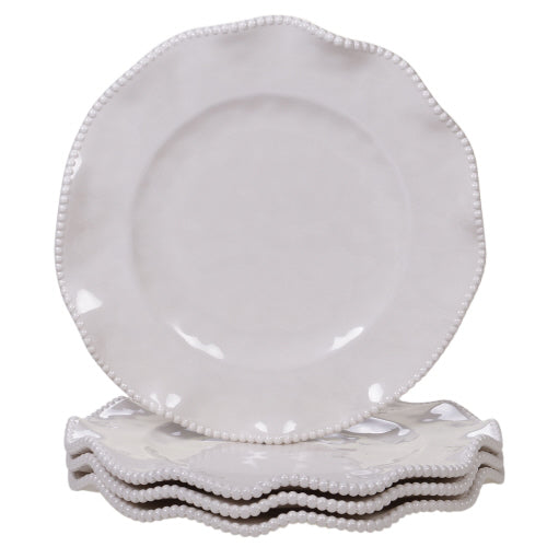Perlette Cream Dinner Plate