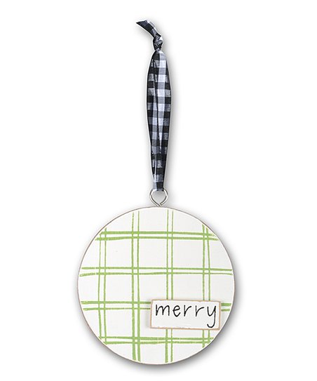 "merry" Flat Wooden Ornament